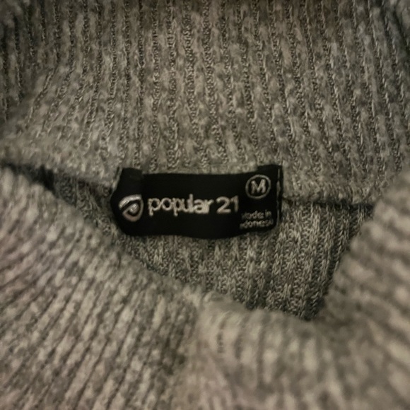 Grey Turtleneck Top - Picture 2 of 2